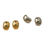 18K Gold/Silver Plated Thick Bean Earrings