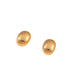 18K Gold/Silver Plated Thick Bean Earrings