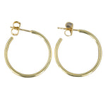 18K Gold/Silver Plated Round Hoop Earrings