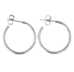 18K Gold/Silver Plated Round Hoop Earrings