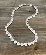 Pave CZ Heart 18" Necklace-Bracelet