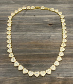 Pave CZ Heart 18" Necklace-Bracelet