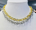 18K Gold/Silver Plated High Polish Necklace