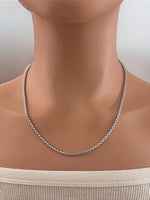 18K Gold/Silver Plated 3MM Round Box Chain Necklace
