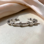 Cubic Zirconia Rondell Station Open Bangle