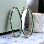 45MM In & Out Cubic Zirconia Hoop Earrings