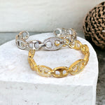 Pave CZ G Link Bracelet