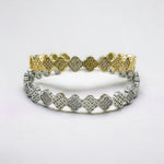 18K Gold/Silver Plated Flower Inspired Open Cuff