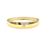 18K Gold  Inspired CZ Triangle Shaped  Bracelet