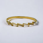 18K Gold Double Layer CZ Bracelet