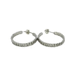18K Gold/Silver Cuban Link CZ Earrings
