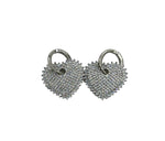 Heart CZ Hoop Earrings