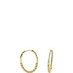 18K Gold Twisted Hoop Earrings