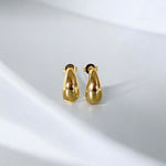 Stainless Steel Gold Half Moon Mini Studs