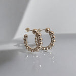 18K Silver Geometric Metal Ball Stud Earrings