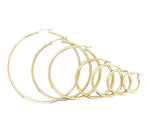 18K Gold/Silver Plated Circle Cut Hoop Earrings