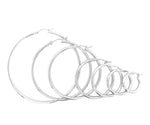 18K Gold/Silver Plated Circle Cut Hoop Earrings