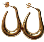 18K Gold Plated Chunky Hoop Earrings