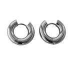 18K Gold/Silver Plated Filled Thick Hoop Earrings