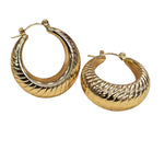 18K Gold Plated Dazzling Round Hoop Earrings