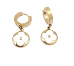 Stainless Steel Gold/Silver Plated Floral Earrings