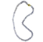 18K Gold Plated Magnet Lock With Angelite Rondelle Beads Necklace