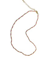 18K Gold Plated Bead With Enamel Link Necklace
