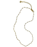 18K Gold Plated Bead With Enamel Link Necklace