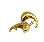 18K Gold Plated J-Shaped Chunky Earrings