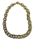 18K Gold Plated Oval Link Necklace