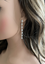 Linear Bezel Set CZ Earrings