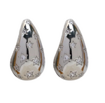 Cubic Zirconia Star Waterdrop Earrings