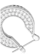 25MM Pave Cubic Zirconia Hoop Earrings