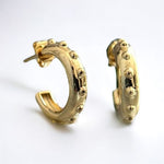 20mm Polka-Dot Hoop Earrings in 18K Gold Plating