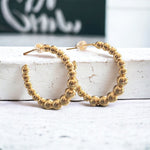 30MM Bead Hoop Earrings