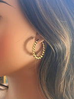 30MM Bead Hoop Earrings