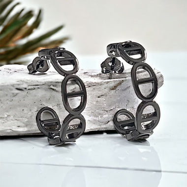 Mariner Link Hoop Earrings