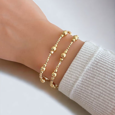 18K Gold Bead Bracelet