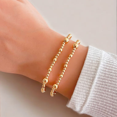 18K Gold Bead Bracelet