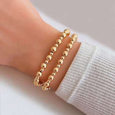 18K Gold Bead Bracelet