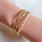 18K Gold Baguette Cuff Bracelet