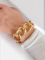18K Gold/Silver 21MM 18" Heavy Twisted Chain Necklace