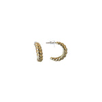 18K Gold Plated Croissant Open Hoop Studs